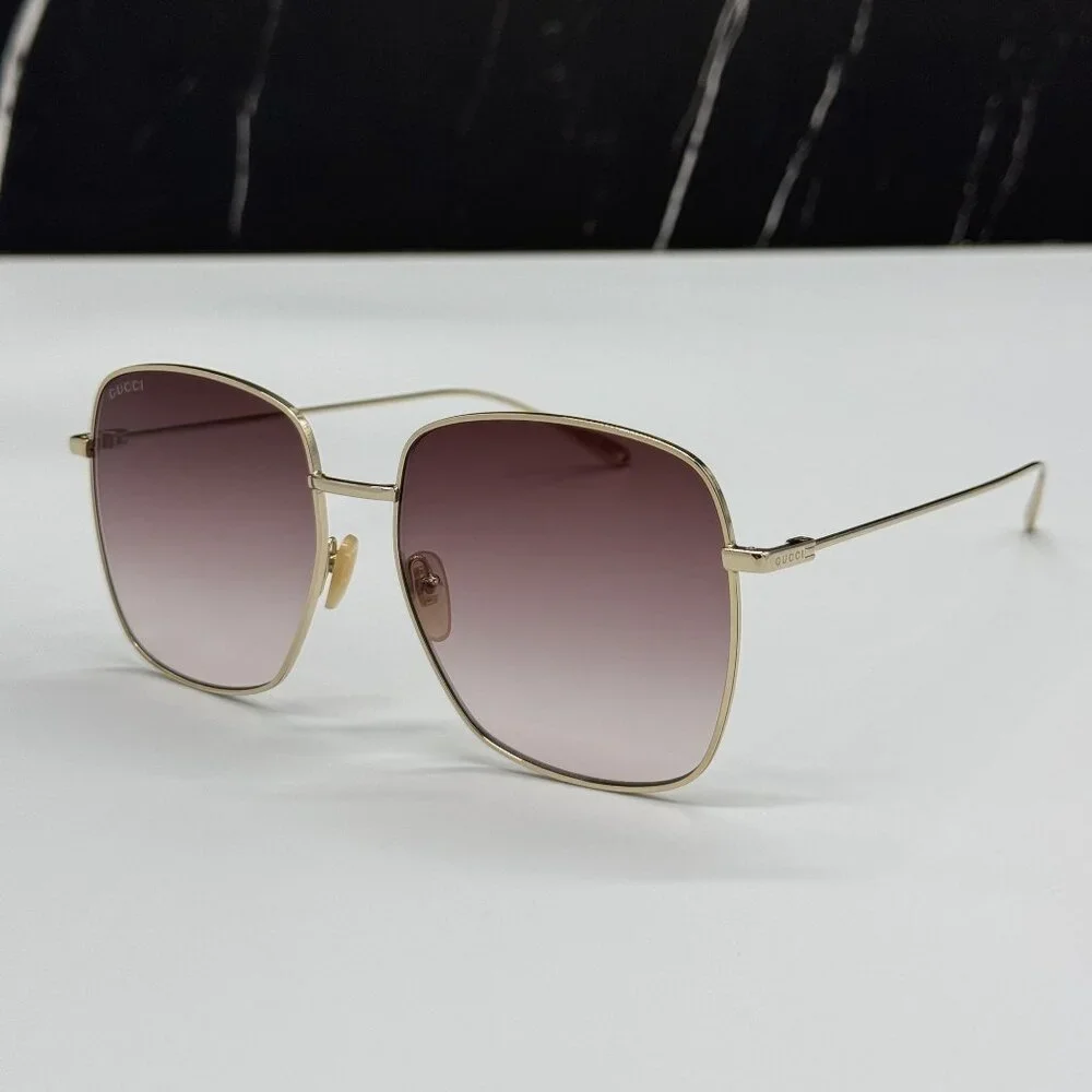 NEW GUCCI GG1031S 010 LIMITED EDITION WITH EARRINGS GOLD WOMEN GUCCI SUNGLASSES - Picture 8 of 12